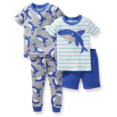 Carters Infant And Toddler Boys 2 Pairs Pajamas Shark