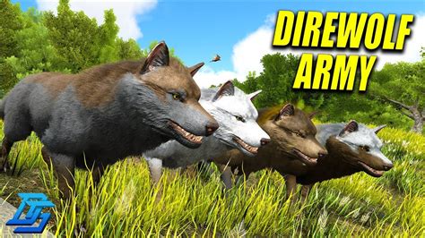 Direwolf Army Immersive Taming Ark Survival Evolved Gameplay Part