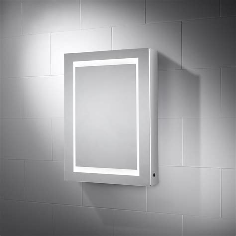 Pebble Grey Bathroom Mirror Cabinet Nimbus Led Illuminated Bathroom
