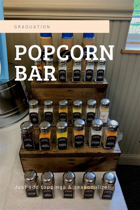 This Popcorn Bar Makes A Great Graduation Party Idea Popcorn Bar