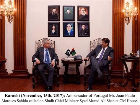 meeting with the chief minister of sindh news the embassy embassy of portugal in pakistan