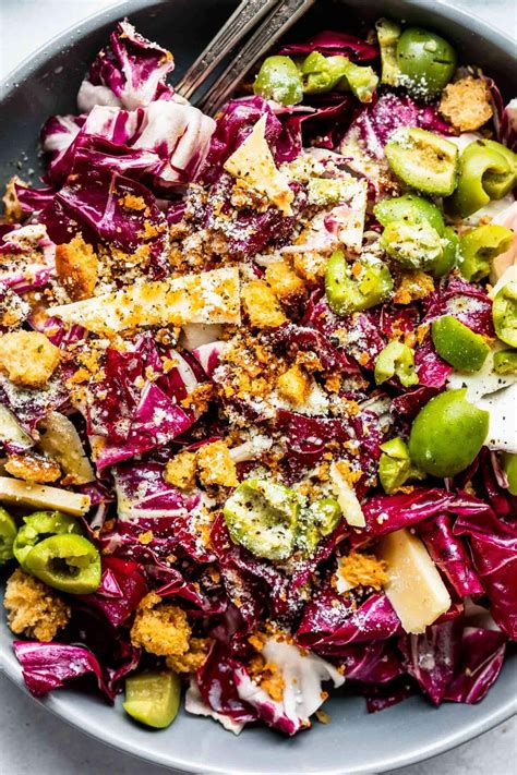 Radicchio Salad Recipe With Olives And Parmesan Platings Pairings