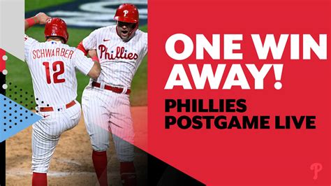 The Phillies Are One Win Away From The World Series Nbc Sports