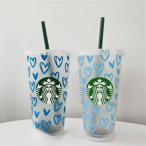 Customised Starbucks Cups Hearts Starbucks Cups Custom Starbucks