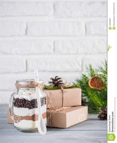 Check spelling or type a new query. Hot Chocolate Mix In Mason Jar And Gift Boxes Stock Photo ...