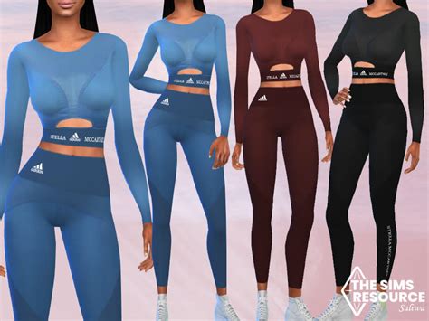 Sims 4 Full Body Athletic Outfits By Saliwa The Sims Book