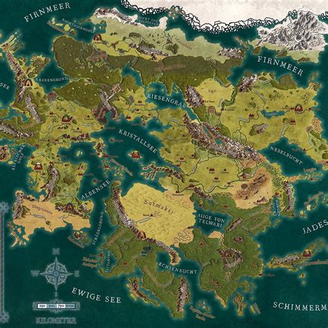 I Made This Map For The New German Rpg Splittermondde Fantasy World