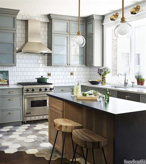 Two toned gray and white cabinets, subway tile backsplash, some diy (under $2000) welcome home! These 15 Grey and White Kitchens Will Have You Swooning