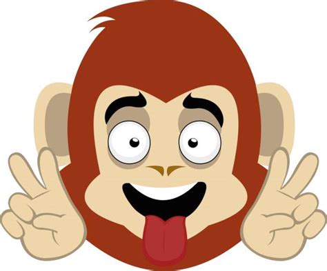 Cartoon Of A Monkey Sticking Tongue Out Illustrations Royalty Free