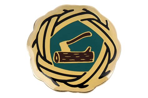 Axe N Log Woggle Pin Wood Badge Stuff