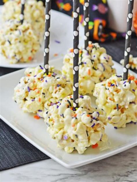 Diy Halloween Popcorn Balls Halloween Treats Party Food
