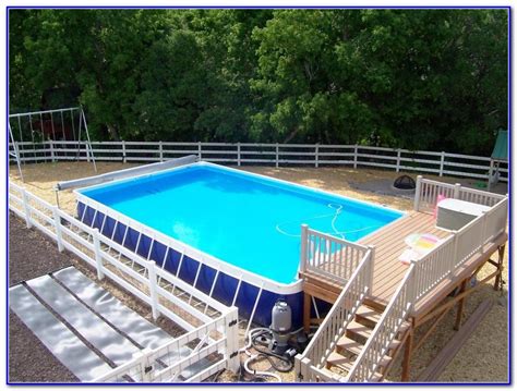These swimming pools can be a great tool for water volleyball, mini laps, or just taking a dip you can also use the pump throughout the year so the cover isn't damaged by a high volume of water that builds up. Home Elements And Style Pre Fab Decks Prefab Deck Kits Resin Depot Patio Lowe's Small Wood For ...