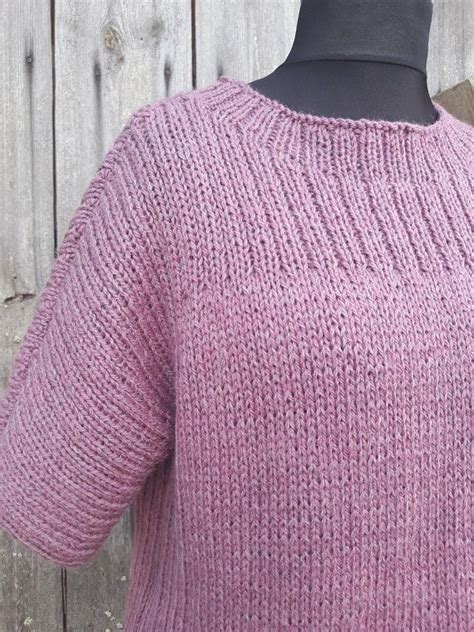 Hand Knit Tunicloose Vestknitted Women Sweater Vesthand Etsy