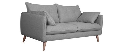Amazon de tidyard sofa 3 sitzer couches im skandinavischen stil dreisitzer sofa stoff grau 180 x from. Sofa skandinavisch 3 Plätze hellgrau GUILTY - Miliboo