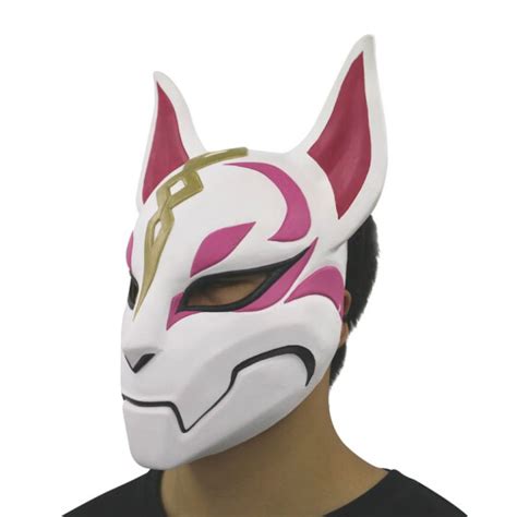 Shop Fortnite Unisex Fox Drift Skin Mask Cosplay Costume Sale Eye Masks