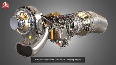 TP400 D6 Turboprop PW100 Turboprop Engines 2 In 1 3D Model Collection