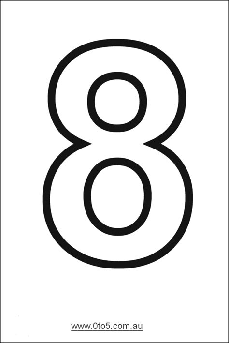 Number 8 Large Printable Numbers Free Printable Numbers Number