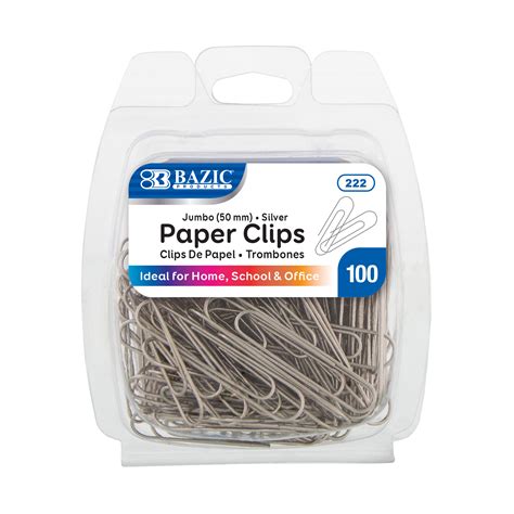 Bazic Jumbo Mm Silver Paper Clip Pack Bazic Products