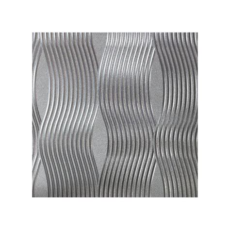 Arthouse Foil Wave Silver Wallpaper From Wallpaper Co Online Uk