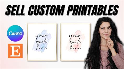 custom printable wall art tutorial create and upload to etsy youtube