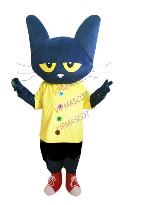 Cat Mascot Costume Cosplay Cartoon Party Fancy Dress Outfit Advertising