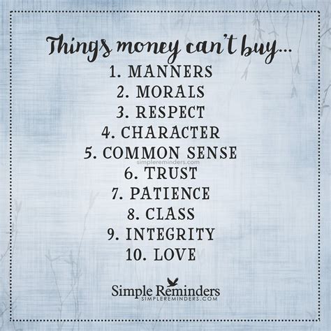 10 Things Money Cant Buy Laree Morin