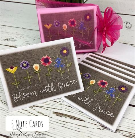 Note Cards Bloom With Grace 6 Pack