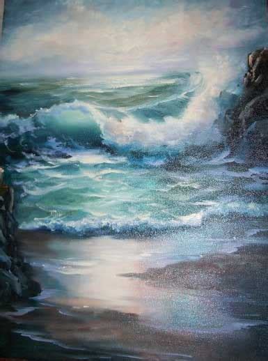 Waves 385×518 Bob Ross Art Bob Ross Paintings Ocean Painting