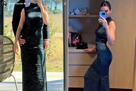 Kendall Jenner Shows Off Her Head Turning Wedding Guest Gown In Sexy Mirror Selfies Obsessed