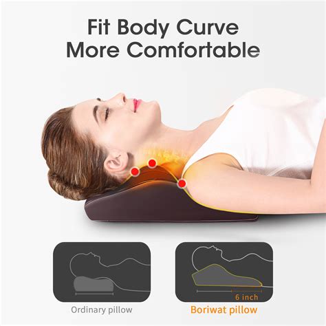 Back Massager Neck Massager With Heat Boriwat 3d Kneading Massage Pillow For Neck And Back