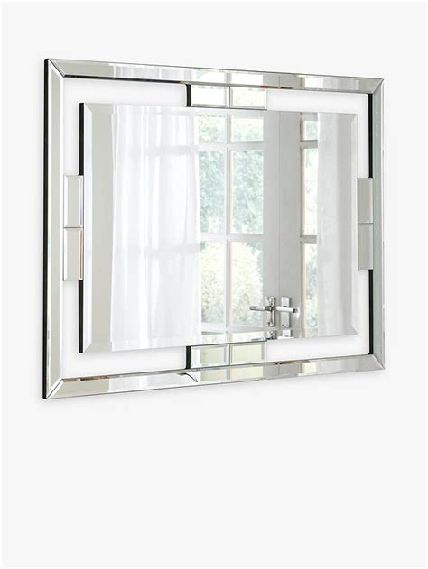 Yearn Rio Bevelled Glass Rectangular Wall Mirror 82 X 112cm Black