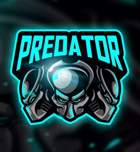 Predator Blue Mascot And Esport Logo Template Ai Eps Mascot Logos