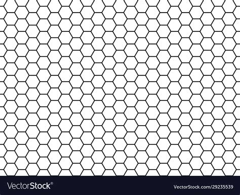 Honeycomb Hexagonal Seamless Pattern Grid Design Vector Image
