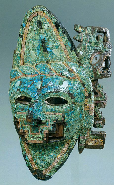 Turquoise Mask Máscara De Turquesa Mexico Aztec Mixtecc325 1521