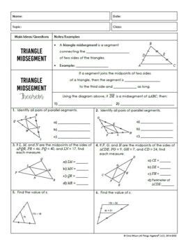 I can use the relationships of the special. Relationships in Triangles (Geometry Curriculum - Unit 5 ...