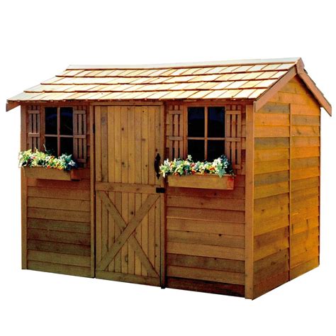Lowes metropolitan shed sheds wood storage sheds shed backyard sheds lowes. Shop Cedarshed Cabana Gable Cedar Storage Shed (Common: 9 ...