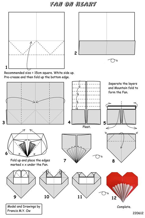 Francis Ows Origami Diagrams Fan On Heart