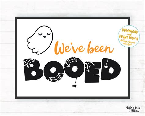 Youve Been Booed Instructions Weve Been Booed Sign Halloween Booed P