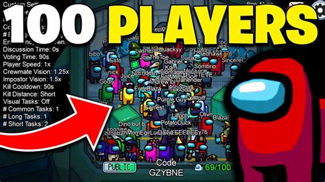 How To Play Among Us With 100 Players How To Get 100 Player Lobby In
