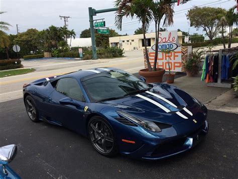 Ferrari 458 Speciale Painted In Tour De France Blue W White And Blue
