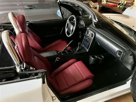 Mazda Miata Mx5 Red Leather Seats Miata Mx5 Cars Interiors Mx5 Nc