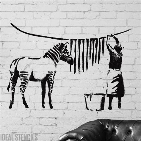 Banksy Zebra Wash Stencil Reusable Graffiti Stencil Art Paint Home