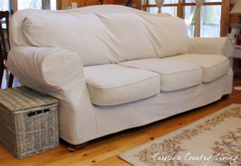 Learn the materials necessary for creating your own couch. Carolina Country Living: Drop Cloth Sofa Slipcover