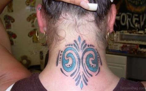 56 Wonderful Tribal Neck Tattoo Designs