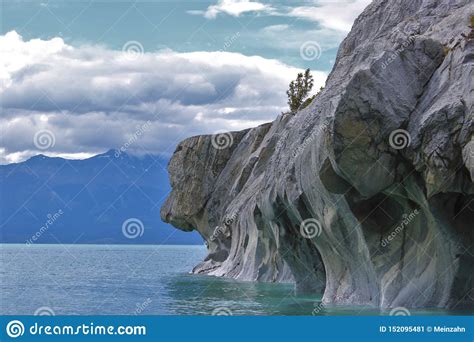 Scenic View To The Caves And Rocks Of Capilla De Marmol Stock Image