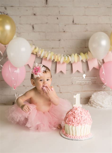 Baby First Cake 1st Birthday Girl Decorations Baby Cake Smash 1st