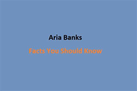 Aria Banks
