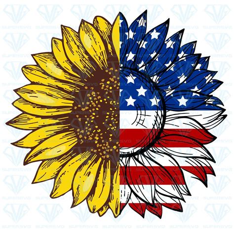 Free 273 Usa Sunflower Svg Svg Png Eps Dxf File
