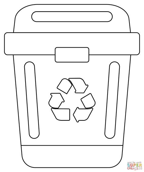 Recycling Bin Coloring Page Free Printable Coloring Pages