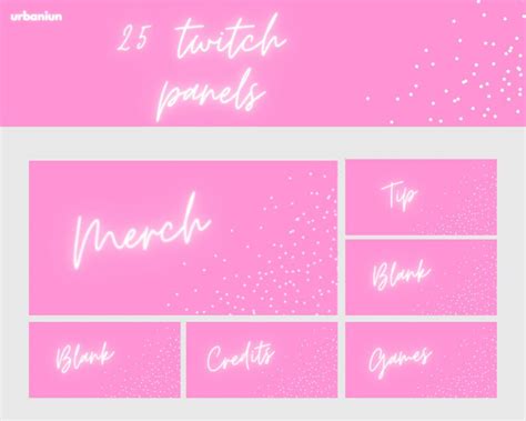 Pink Twitch Overlay Package Animated Kawaii Stream Package Etsy